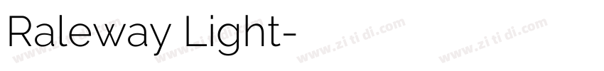 Raleway Light字体转换